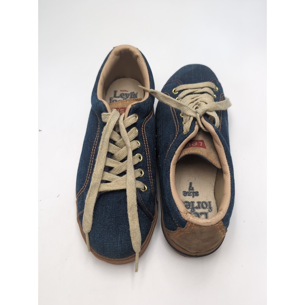 Vintage 1970s‎ Levi's For Feet Blue Denim Sneakers  Size 7 Light Use